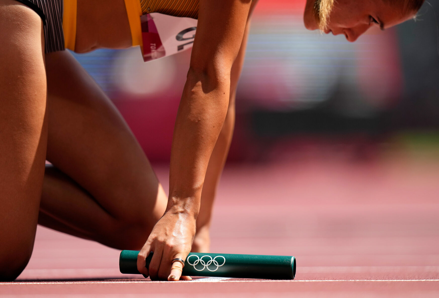 Rebekka Haase prepares to start a semifinal